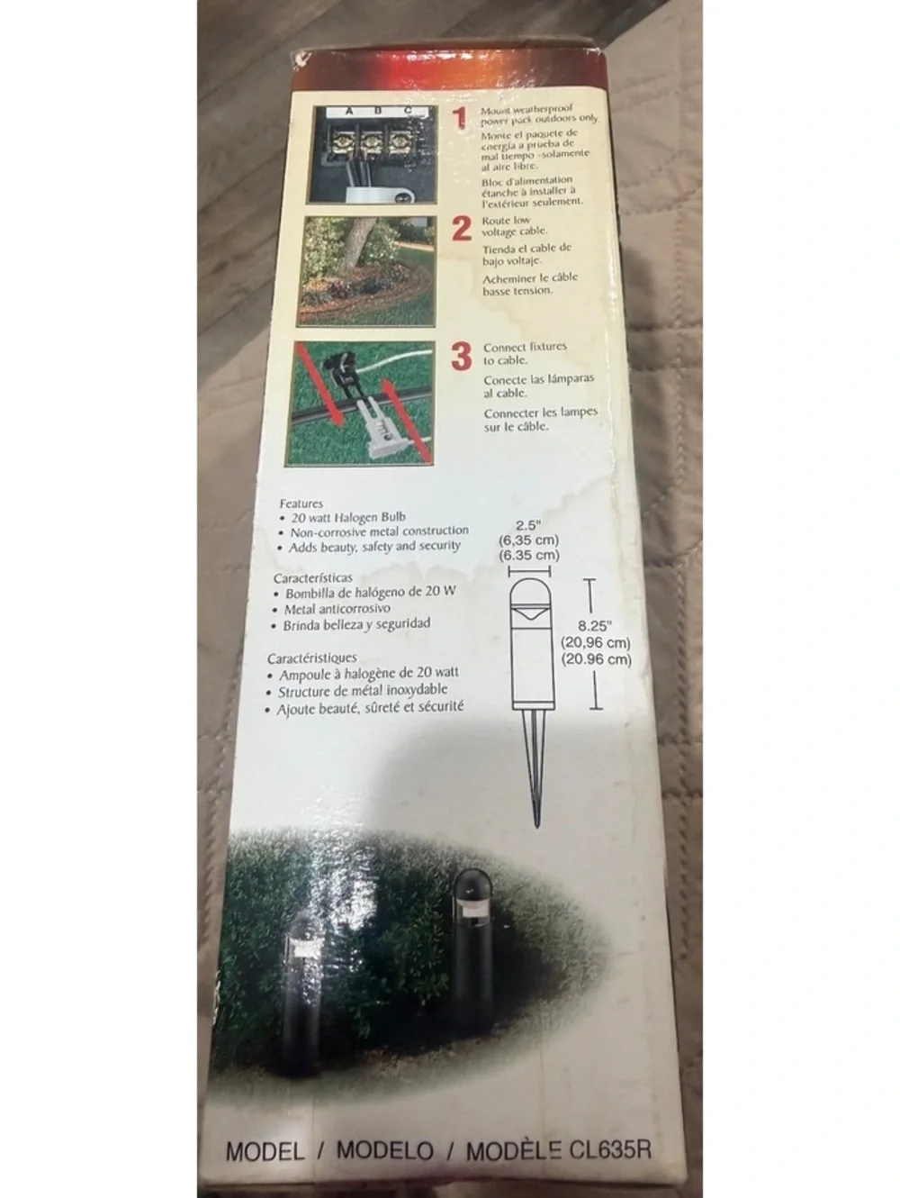Vintage Malibu CL635R Metal Bollard Landscape Light - New Open Box Dents